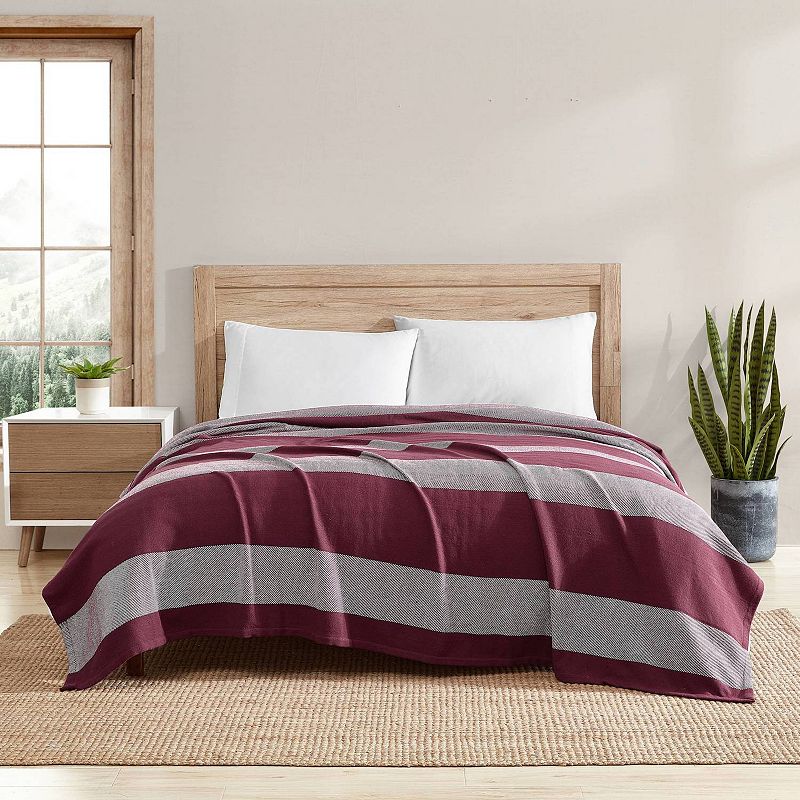 Eddie Bauer Boylston Red Stripe Blanket