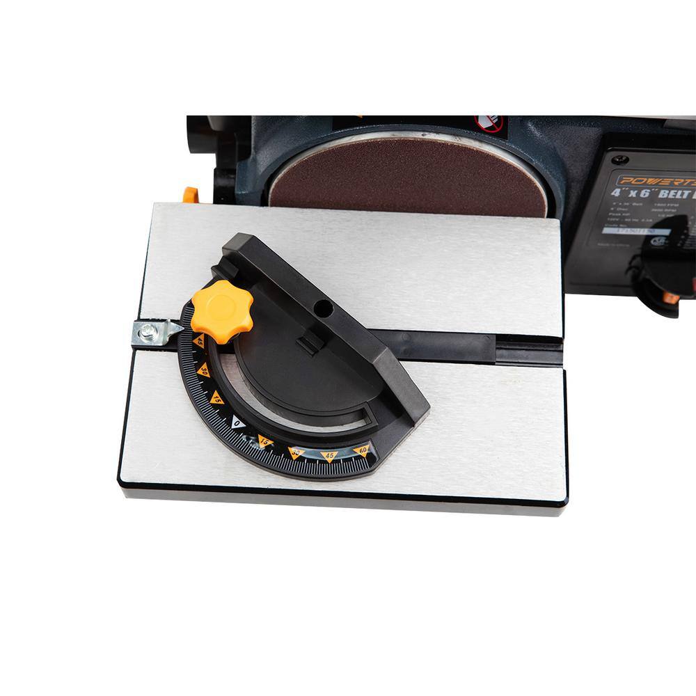 POWERTEC 4 in. x 36 in. Belt Sander with 6 in. Sanding Disc Belt Disc Sander for Woodworking BD4600