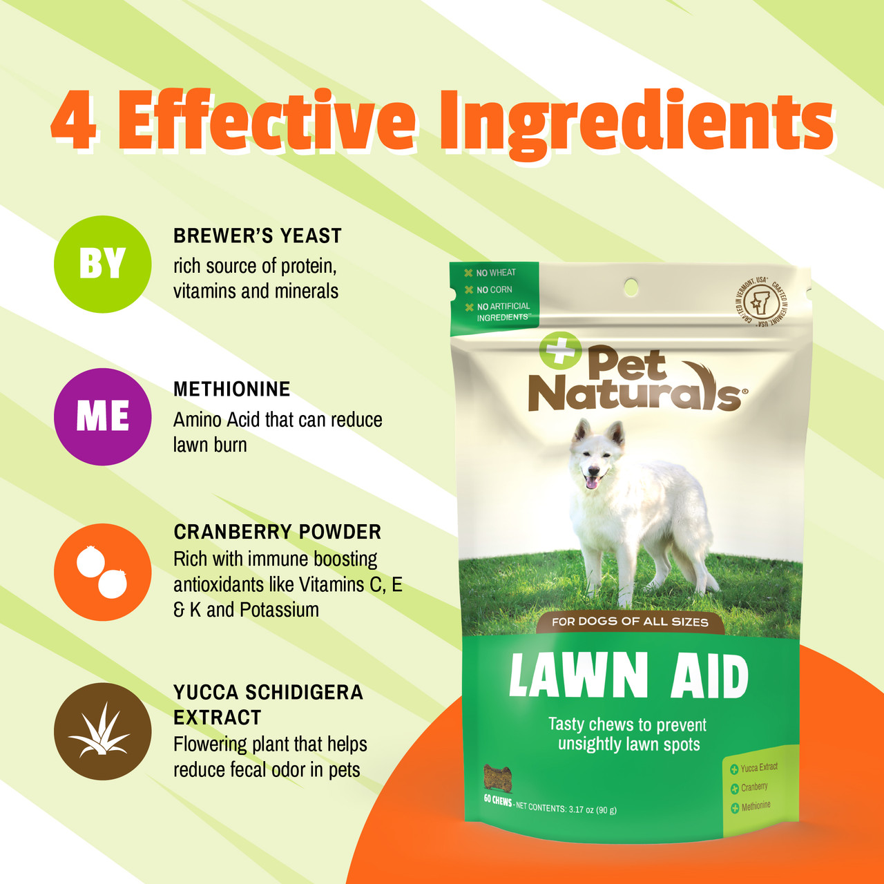 Pet Naturals Lawn Aid for Dogs， 60 Count