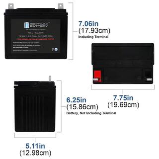 MIGHTY MAX BATTERY ML-U1-CCAHR 12V 320CCA Battery for Cub Cadet LTX 1046 KW Ride Mower MAX3880656