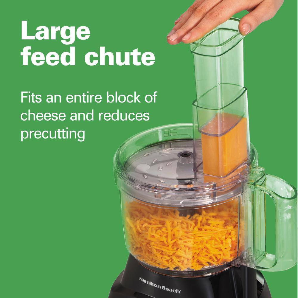 Hamilton Beach 8-Cup 2-Speed Black Food Processor and Vegetable Chopper 70740