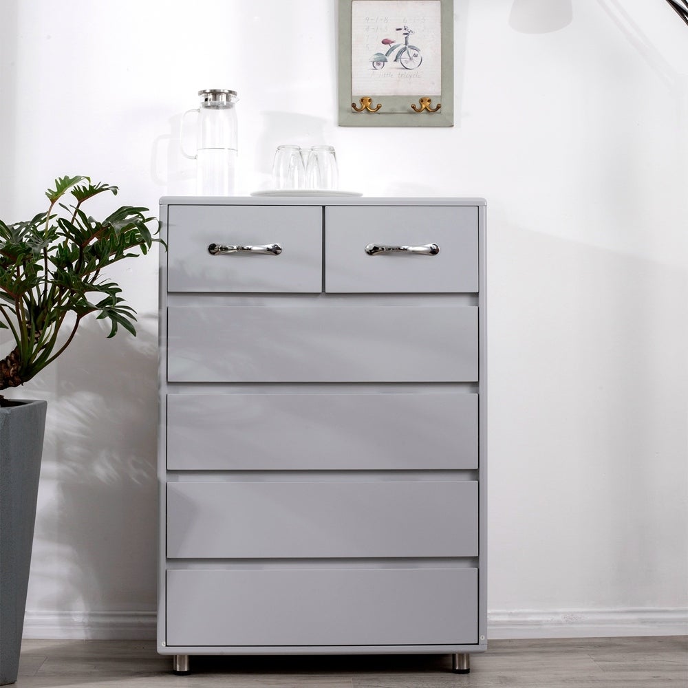 Six drawer side table