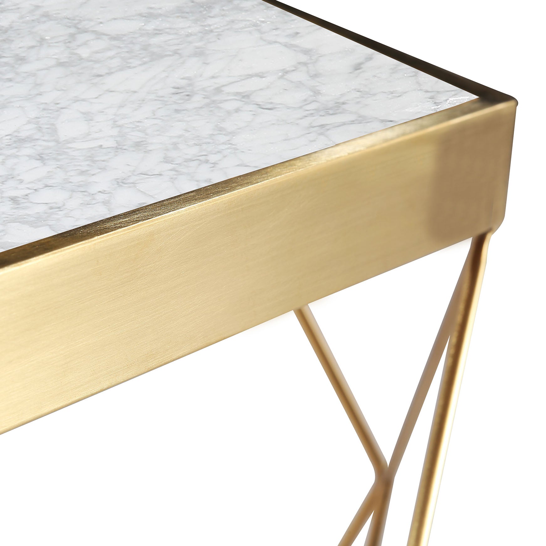 Natural Marble & Stainless Steel Table Bp8811-G-S