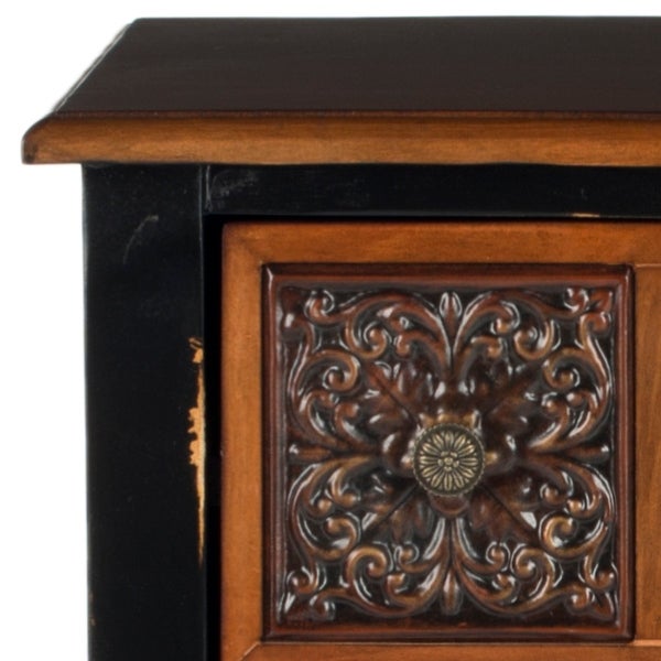 SAFAVIEH Kenneth Dark Brown Storage Side Table - 22.5