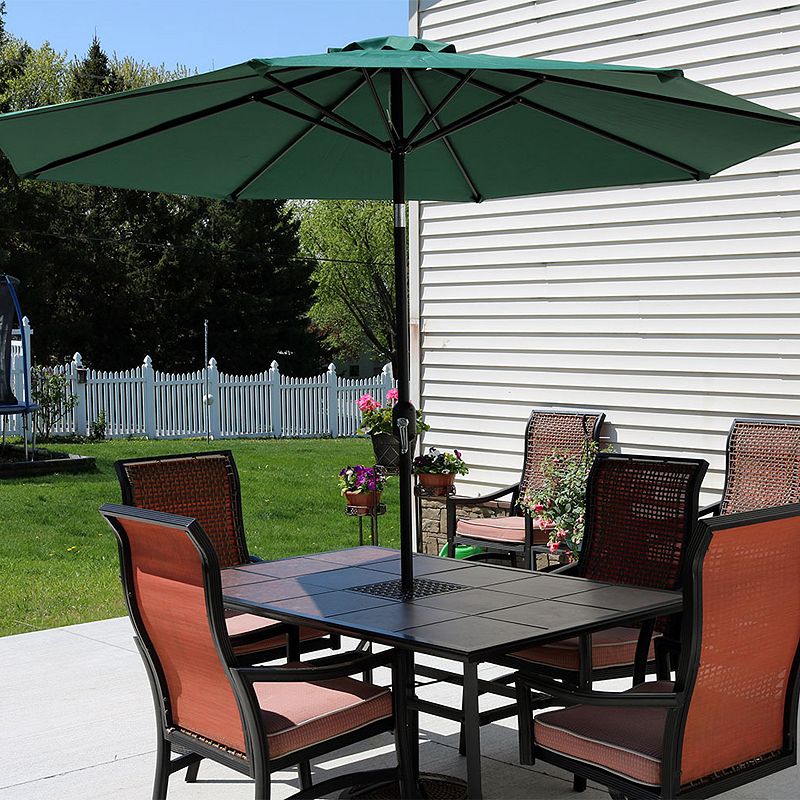 Sunnydaze 9' Patio Market Umbrella With Tilt And Crank