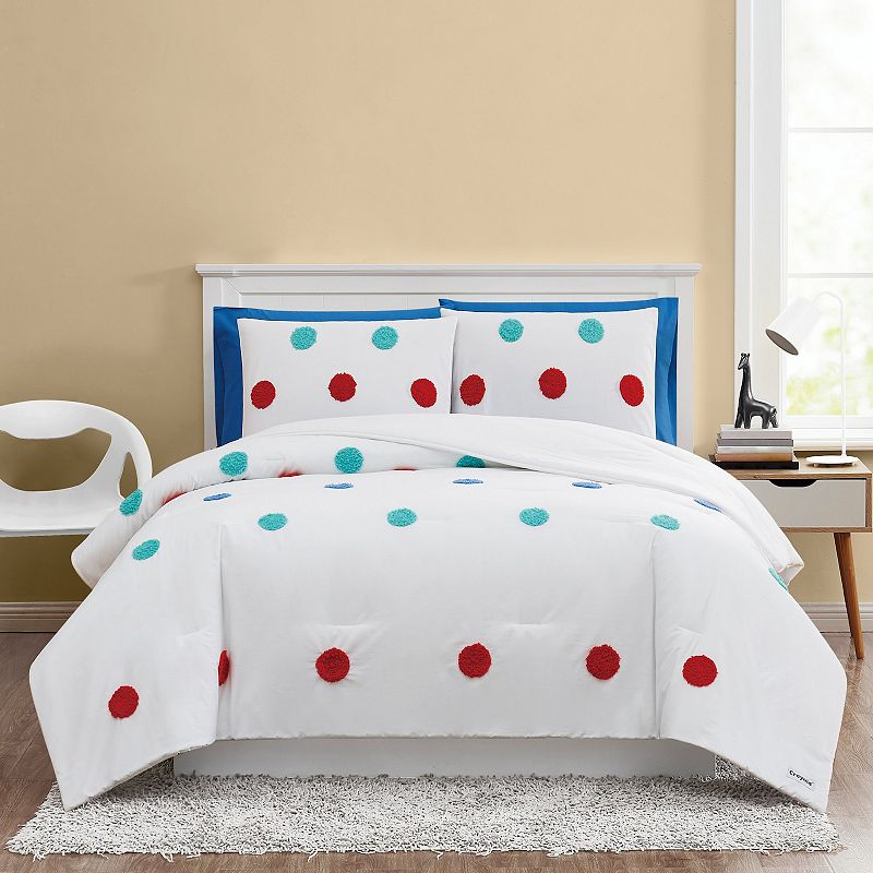 Crayola Fuzzy Dot Comforter Set with Sham