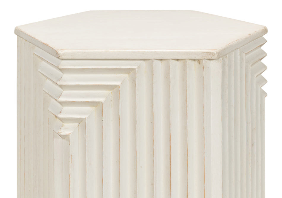 Victor Side Table Antique White   Transitional   Side Tables And End Tables   by Sideboards and Things  Houzz