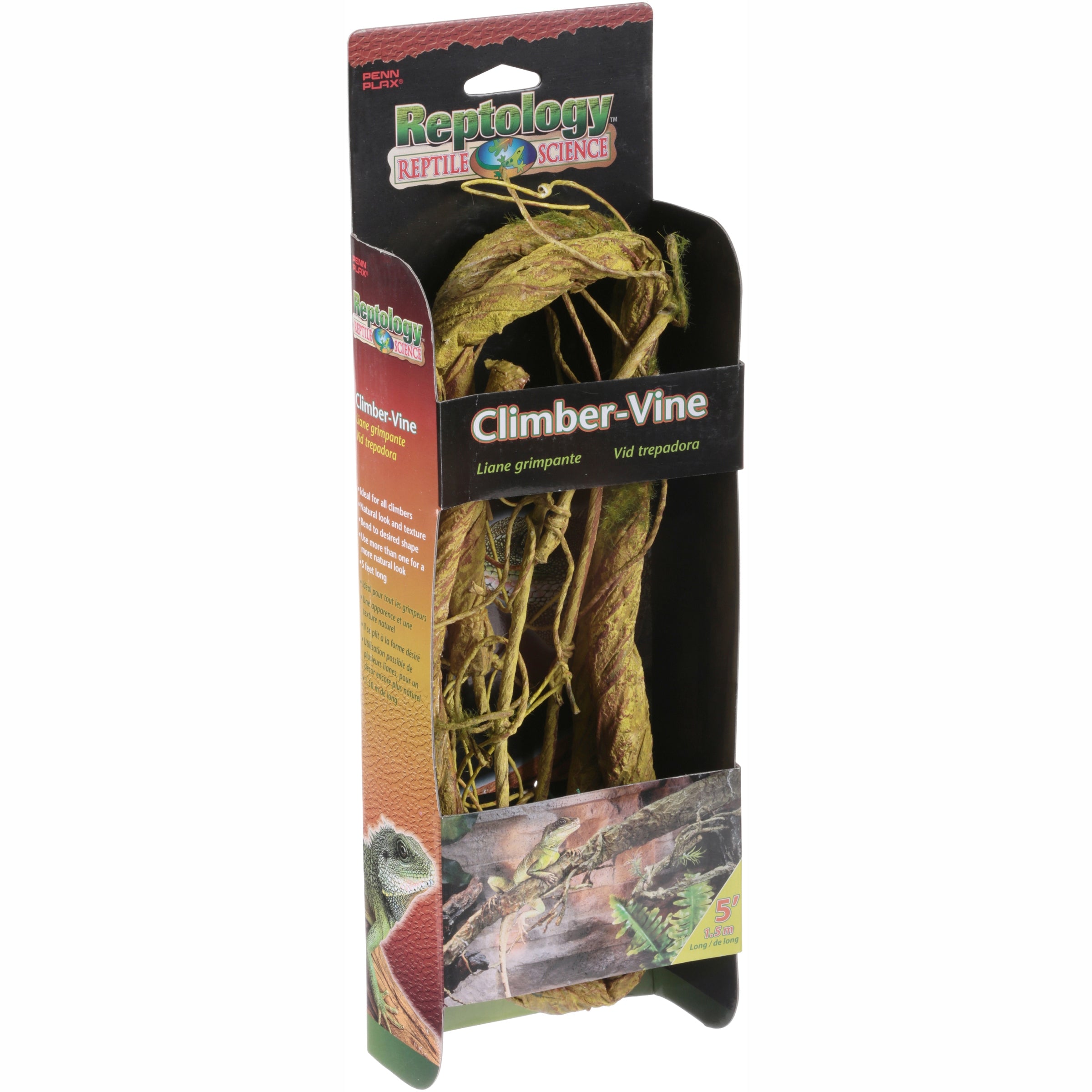 Penn-Plax Reptology Climber Vine for Reptiles – Green – 5 Feet