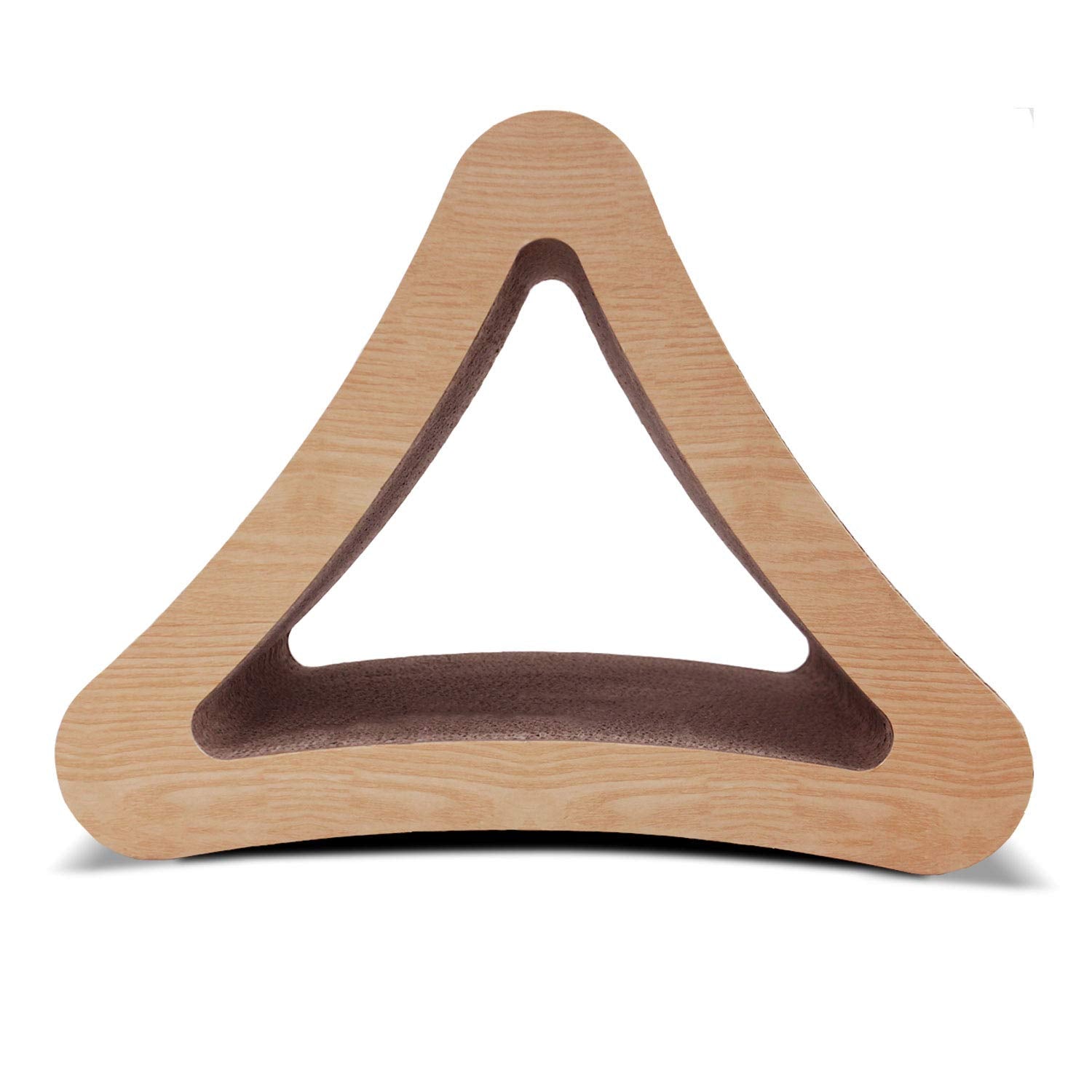 ScratchMe Triangle Cat Scratch Post Cardboard and Scratching Board with Catnip