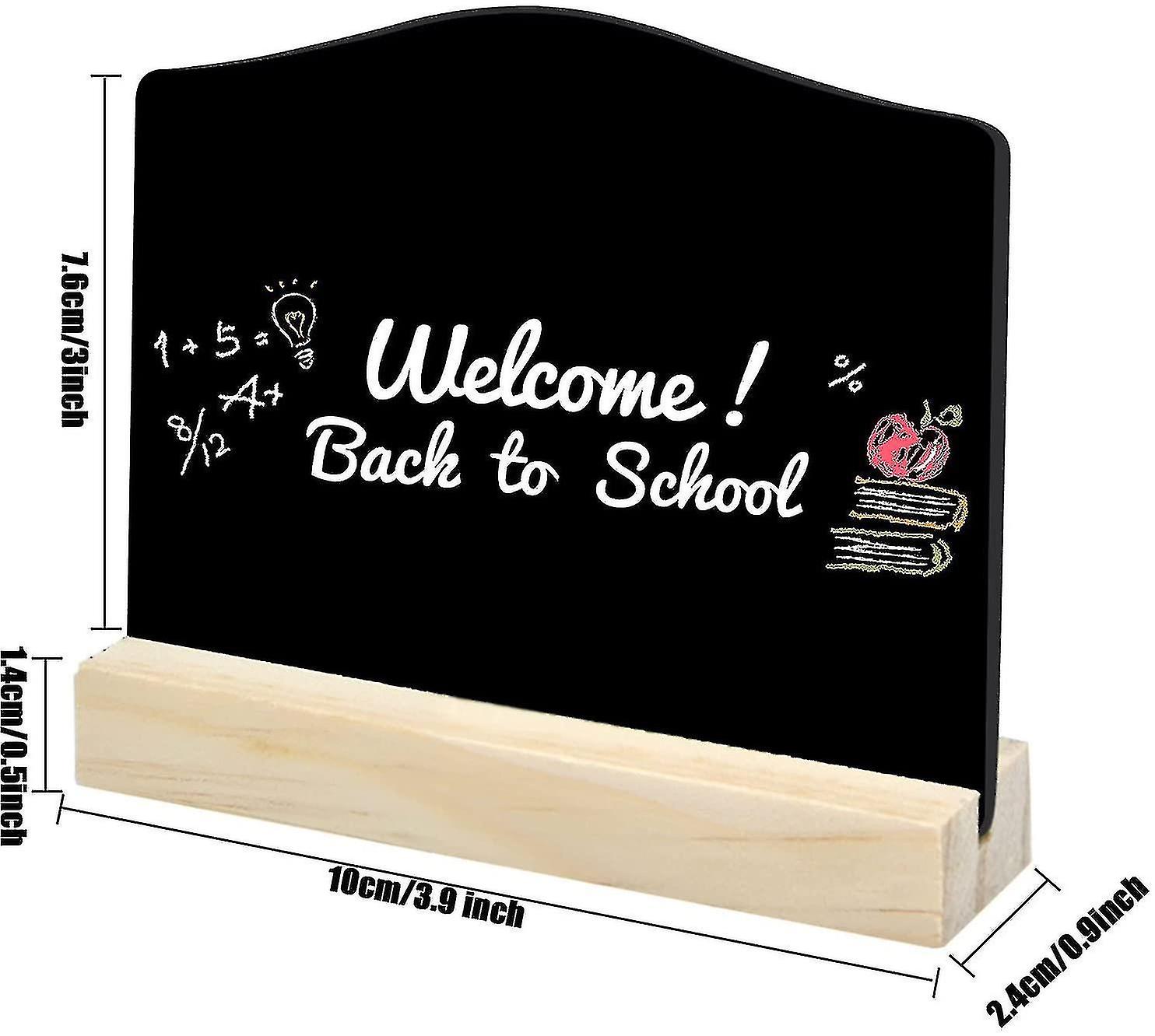 10 Pcs Mini Chalkboards， Small Blackboard With Wood Stand， Double Sided Tabletop