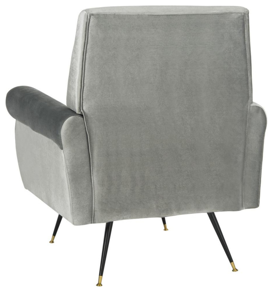 Mira Retro Mid Century Velvet Accent Chair   Midcentury   Armchairs And Accent Chairs   by BisonOffice  Houzz