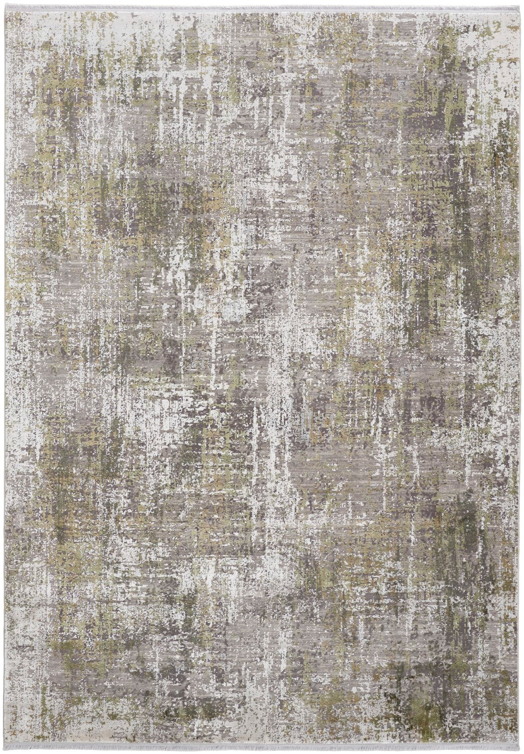 Lindstra Abstract Olive Gray/Jade Green Rug