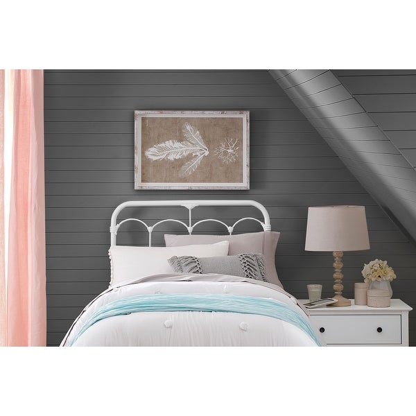 Hillsdale Furniture Jocelyn Metal Headboard， Soft White - - 32167645