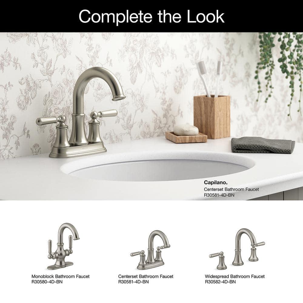 KOHLER Capilano 4 in Centerset 2Handle Bathroom Faucet in Vibrant Brushed Nickel