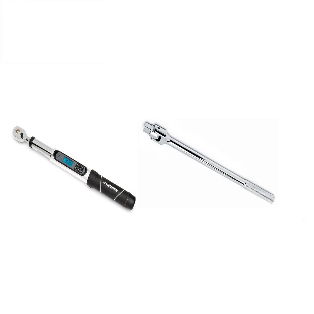 Husky 38 in. Drive Breaker Bar and Torque Wrench Combo H38BBETWCB