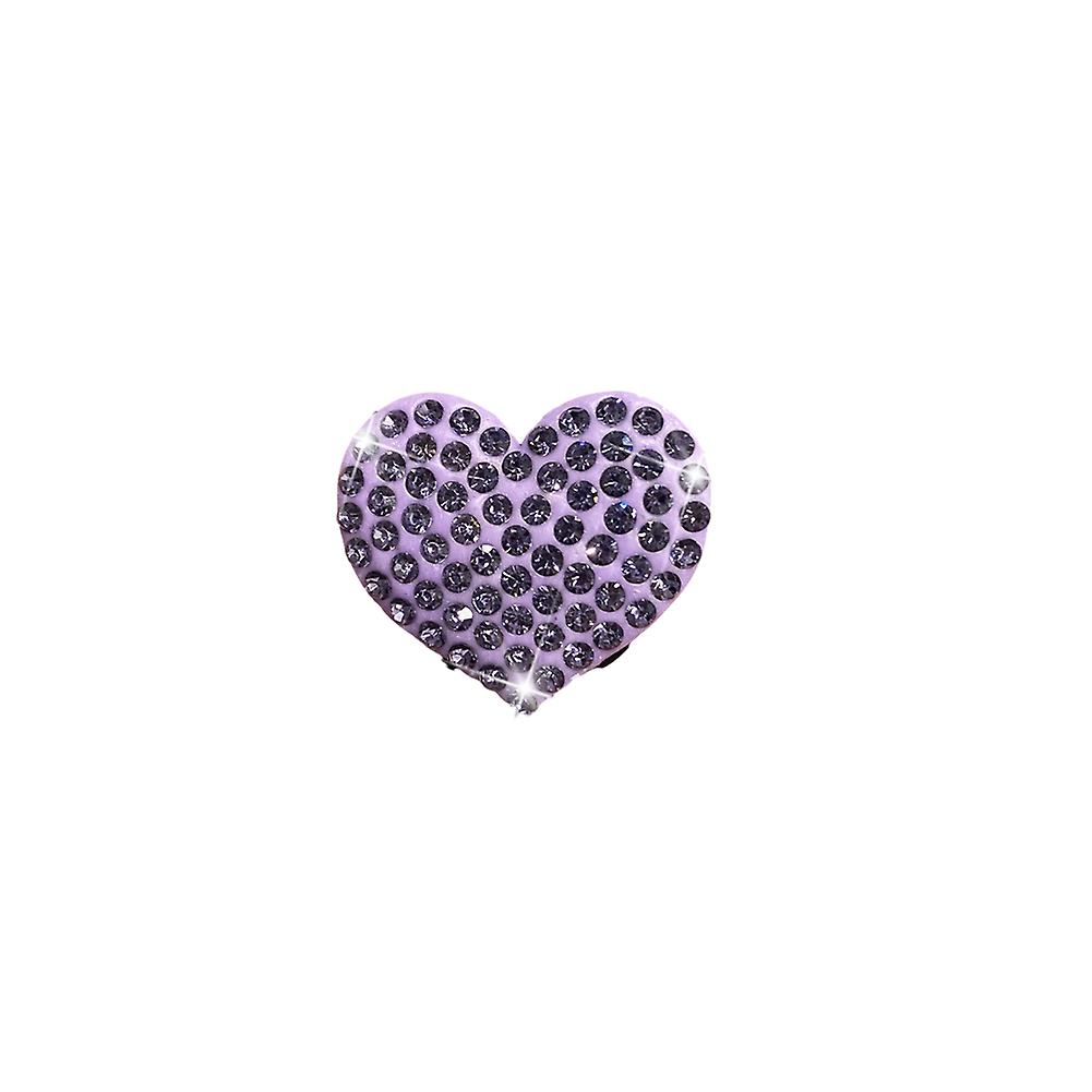 8pcs Bling Heart-shaped Air Vent Clips Charm Crystal Air Freshener Rhinestone Essential Oil Perfume Diffuser Clip Car Accessory Auto Interior Decor Re