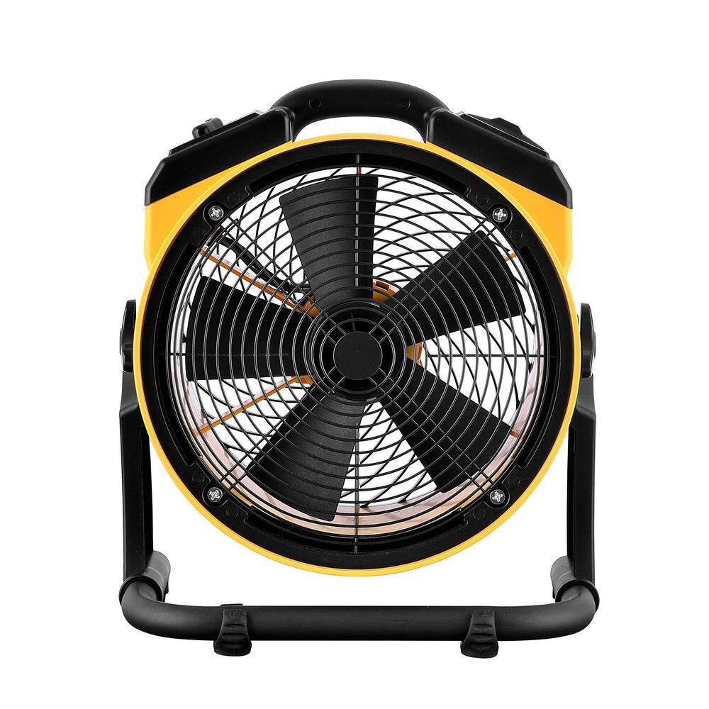 XPOWER 11 in. Variable Speed Cordless Rechargeable Drum Fan with Charging Cable and USB Outlet FC-125B