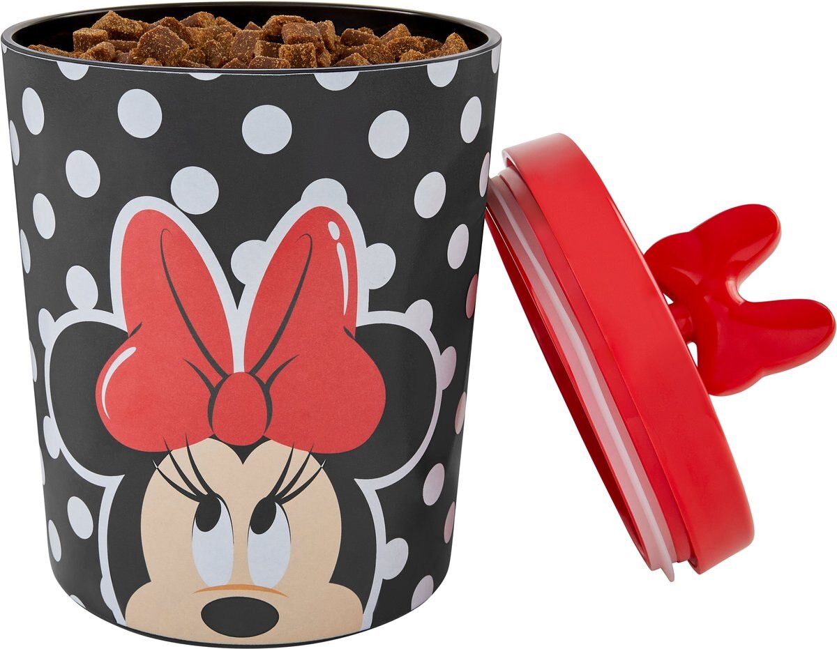 Disney Minnie Mouse Peek-A-Boo Melamine Dog and Cat Treat Jar