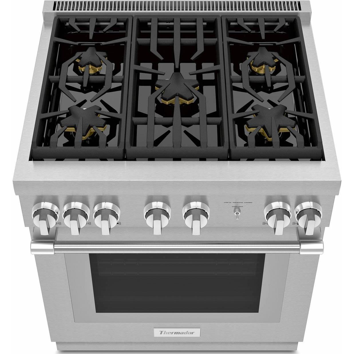 Thermador 30-inch Freestanding Dual Fuel Range with Five Star® Burners PRD305WHC