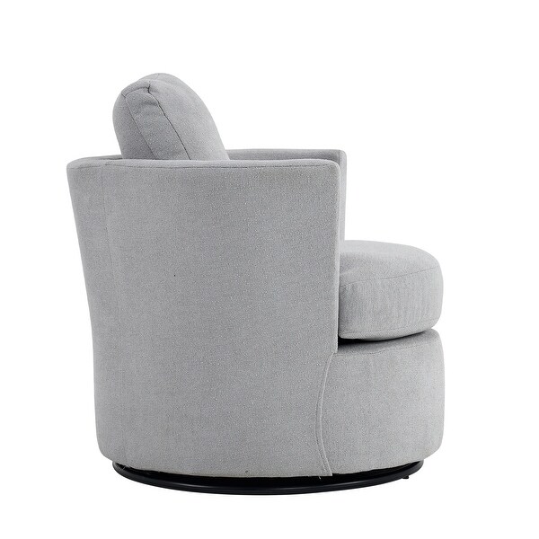 Swivel Barrel Chair，Comfy Round Accent Sofa Chair for Living Room，360 Degree Swivel Barrel Club Chair