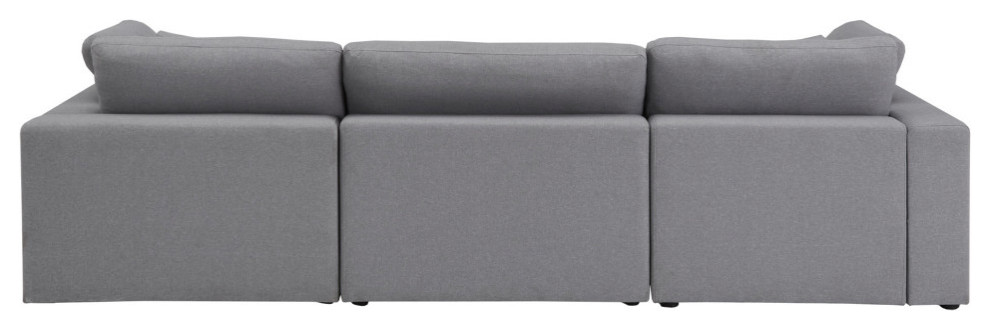 Avilla Grey Linen Weave Down Blend Sofa   Transitional   Sofas   by Inspire Q  Houzz