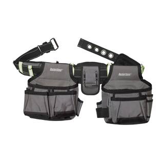 BUCKET BOSS 2-Bag Adjustable High Visibility Contractor's Work Tool Belt 55105-HV