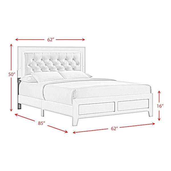 Picket House Furnishings Icon Queen Panel 3PC Bedroom Set in White - - 35450869