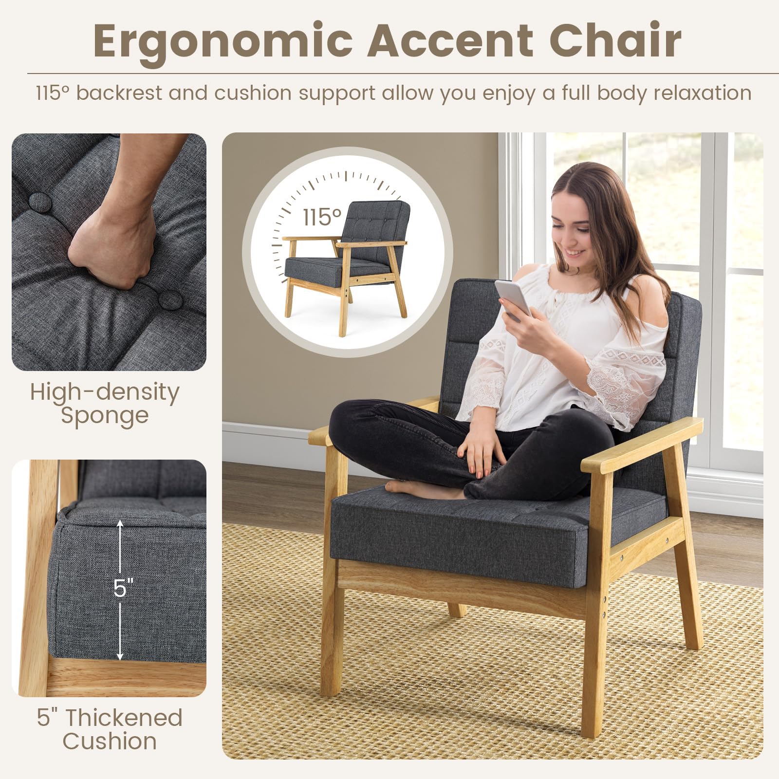 Giantex Modern Accent Chair