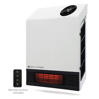 Heat Storm Deluxe Wall Unit 1000-Watt Infrared Quartz Portable Heater with Built-In Thermostat and Over Heat Sensor HS-1000-WX