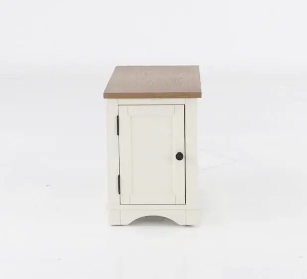 Amy Cotton White Side Table