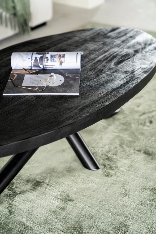 Oval Black Coffee Table  Eleonora Oscar   Industrial   Coffee Tables   by Oroa   Distinctive Furniture  Houzz