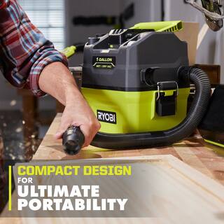 RYOBI ONE+ 18V Cordless 1 Gal. WetDry Vacuum (Tool Only) PCL733B