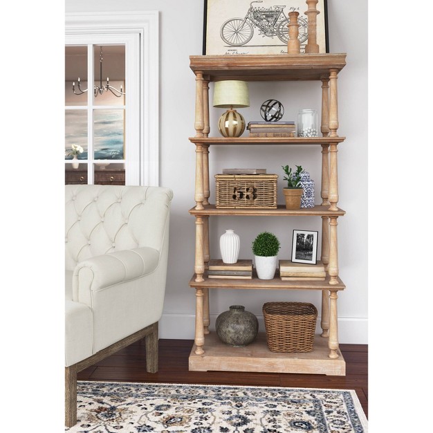 Maxwell 4 Tier Bookshelf Natural Finch