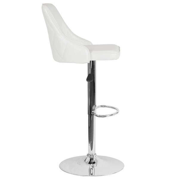 Modern Height-adjustable Chrome Barstool - 18