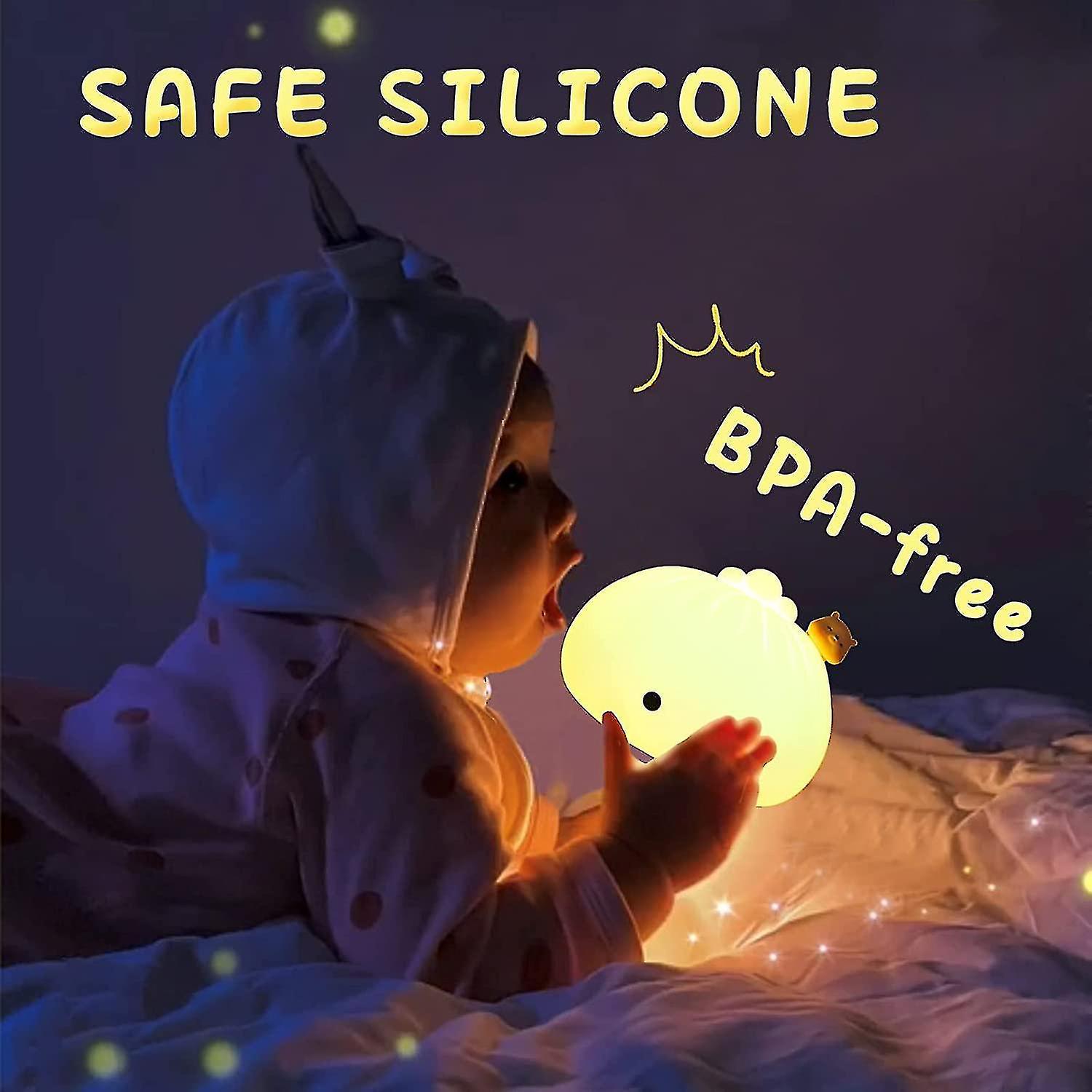 Dumpling Night Light For Kids， Cute Light Color Changing Silicone Night Light Usb Charge， Squishy La