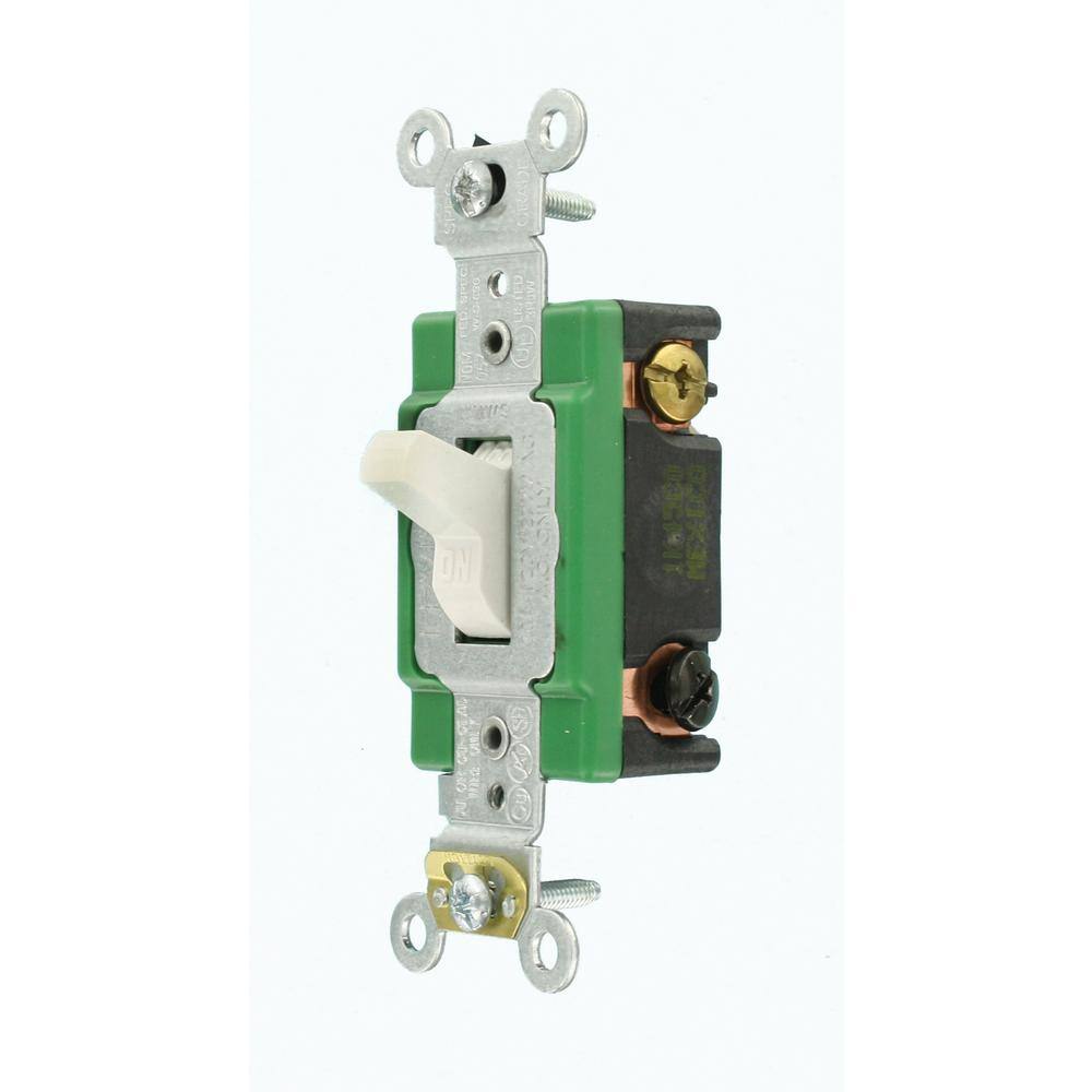 Leviton 30 Amp Industrial Double Pole Switch White R62-03032-2WS