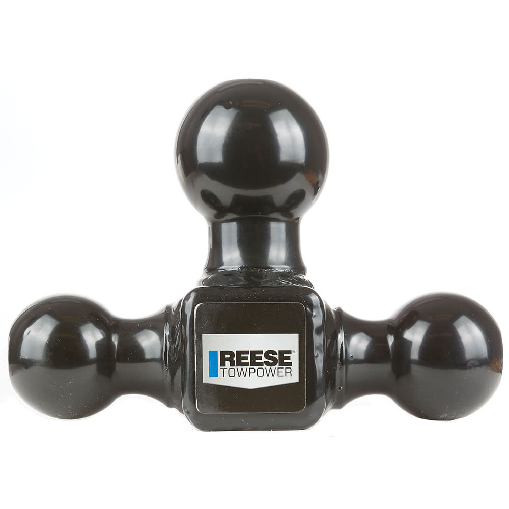 Reese 8 10000 lbs Black Tri Ball Trailer Hitch Ball Mount ;