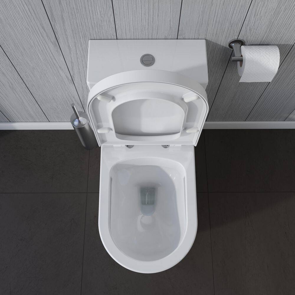 Duravit ME by Starck 1-piece 0.92 GPF Dual Flush Elongated Toilet in. White (Seat Not Included ) 2173010001