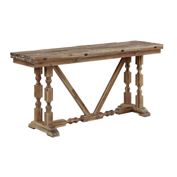 Vail II Natural Brown Fold Out Console Table