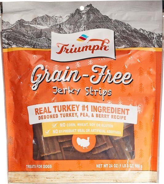 Triumph Turkey， Pea and Berry Recipe Grain-Free Jerky Dog Treats