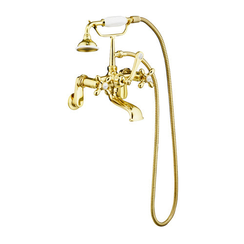 Clawfoot Tub Filler – Elephant Spout, Hand Held Shower, Swivel Mounts