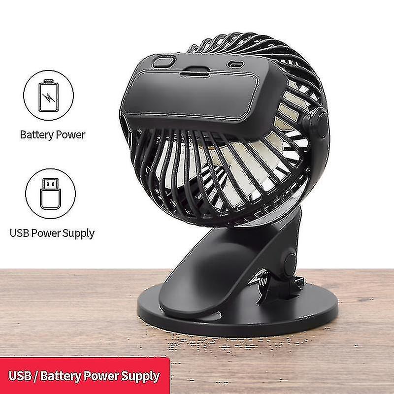 Stroller Rechargeable Fan Handheld Usb Car Mounted Lazy Deskto Mini Halter Little Fan Gift