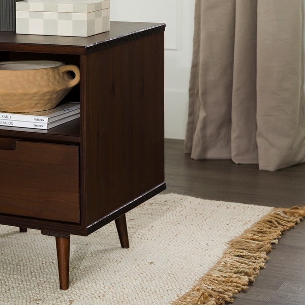 Middlebrook Mid-Century Solid Wood 1-Drawer Side Table