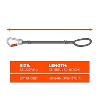 Ergodyne 10 lbs. Lime Extended Single Carabiner Tool Lanyard 3100