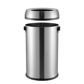 happimess Chuck KitchenOffice 17.2 Gal. Chrome Open-Top Trash Can HPM1015A