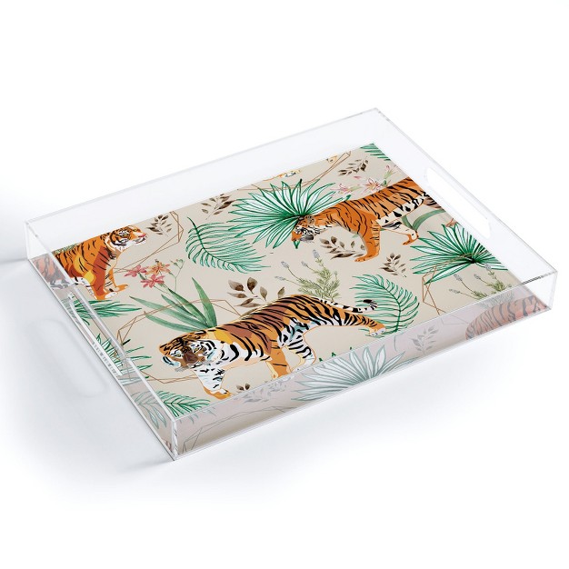 83 Oranges Tropical And Tigers Acrylic Tray Deny Designs