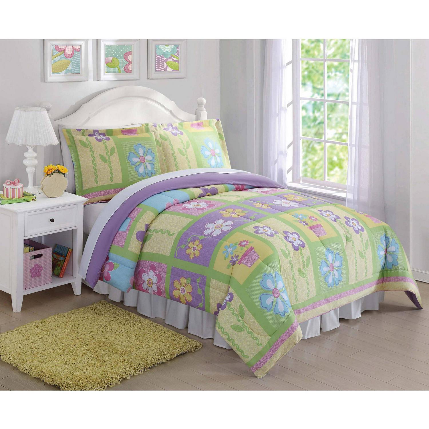 Kids Sweet Flowers Comforter Set