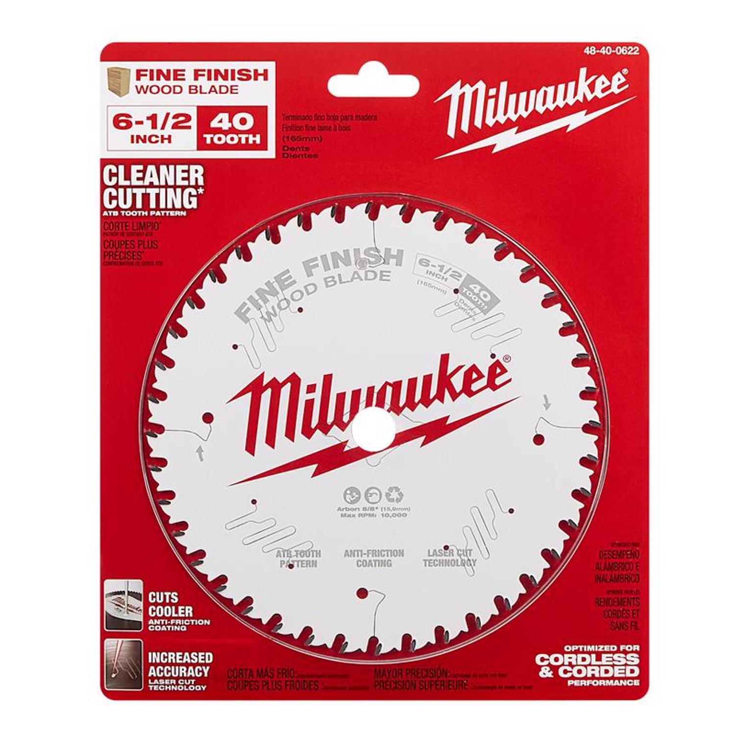 MW 6-1/2 in. D X 5/8 in. Fine Finish Tungsten Carbide Circular Saw Blade 40 teeth 1 pc