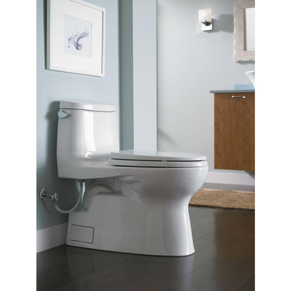 TOTO Carlyle II 1-Piece 1.28 GPF Single Flush Elongated ADA Comfort Height Toilet in Cotton White SoftClose Seat Included MS614124CEFG#01