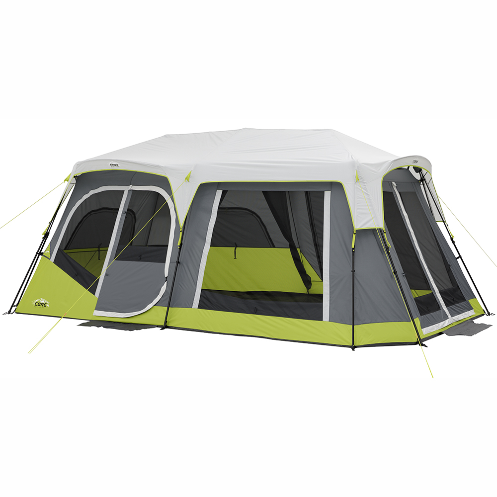 Core Equipment 18' x 10' Instant Cabin Tent， Sleeps 12